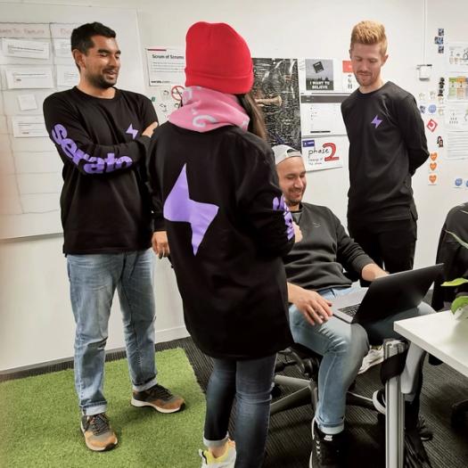 Serato's development and testing team in the office