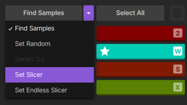 Close-up of Serato SLAB, a Studio-native MIDI pad controller, showing the Note Repeat feature.