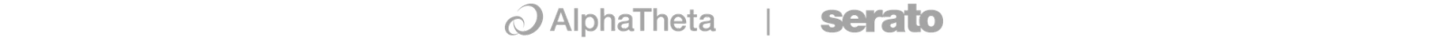 AlphaTheta & Serato logos